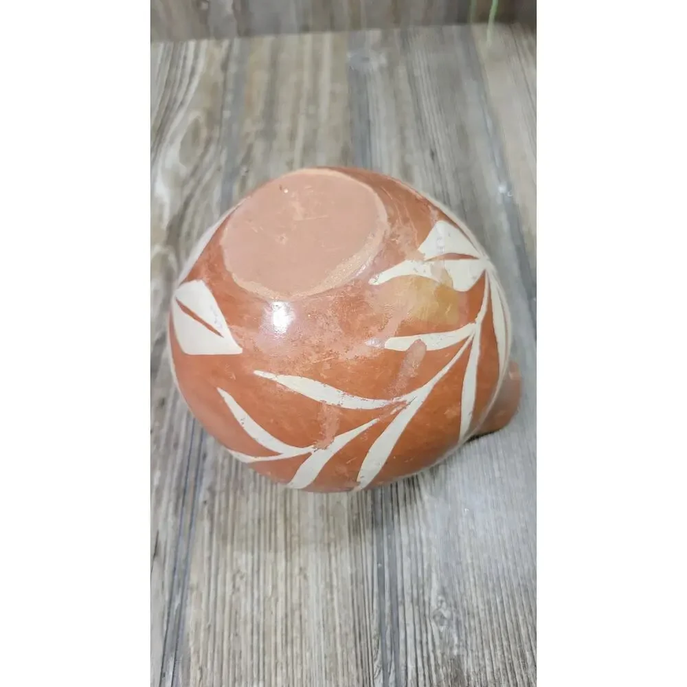 Vintage San Juan Pueblo Pottery Basket Water Vessel Southwestern Folk Art 7.5